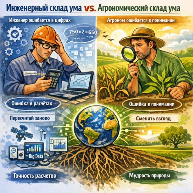 Инженерный склад ума vs. агрономический склад ума.  В рамках старой агрономии и Новой Агрономии